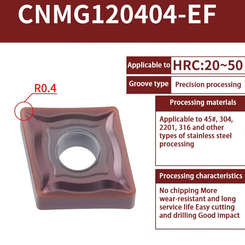 116-CNMG120404 turning blade 120408 steel stainless steel aluminum diamond outer circle alloy blade Shandong Denso Pricision Tools Co.,Ltd.